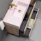 Pink Sink Bathroom Vanity, Modern, 40